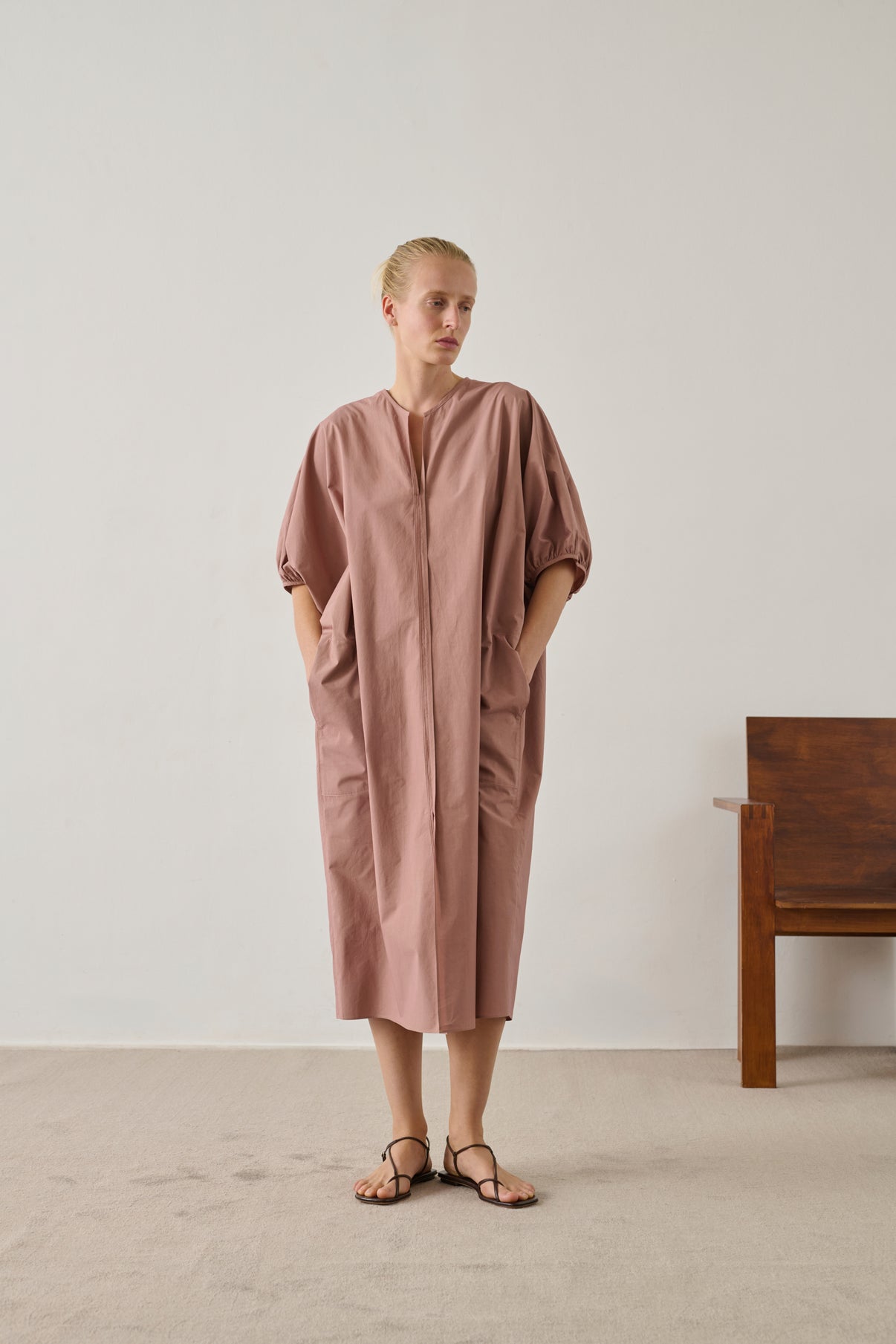 Robe Alger - Rose Brun - Coton - Femme vue 2