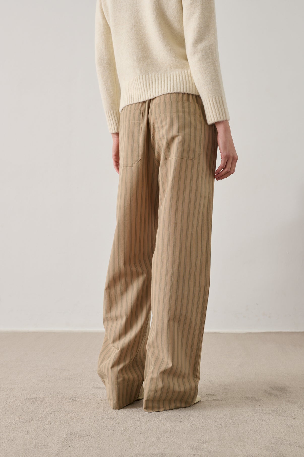 Pantalon Harlan - Beige Vert - Coton - Femme vue 4