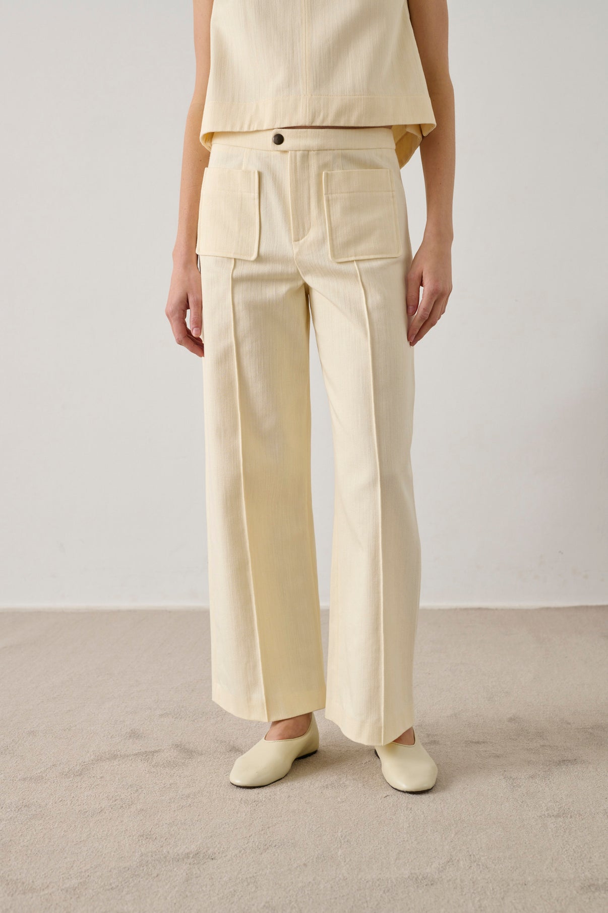 Pantalon Harry - Ecru - Coton - Femme vue 2