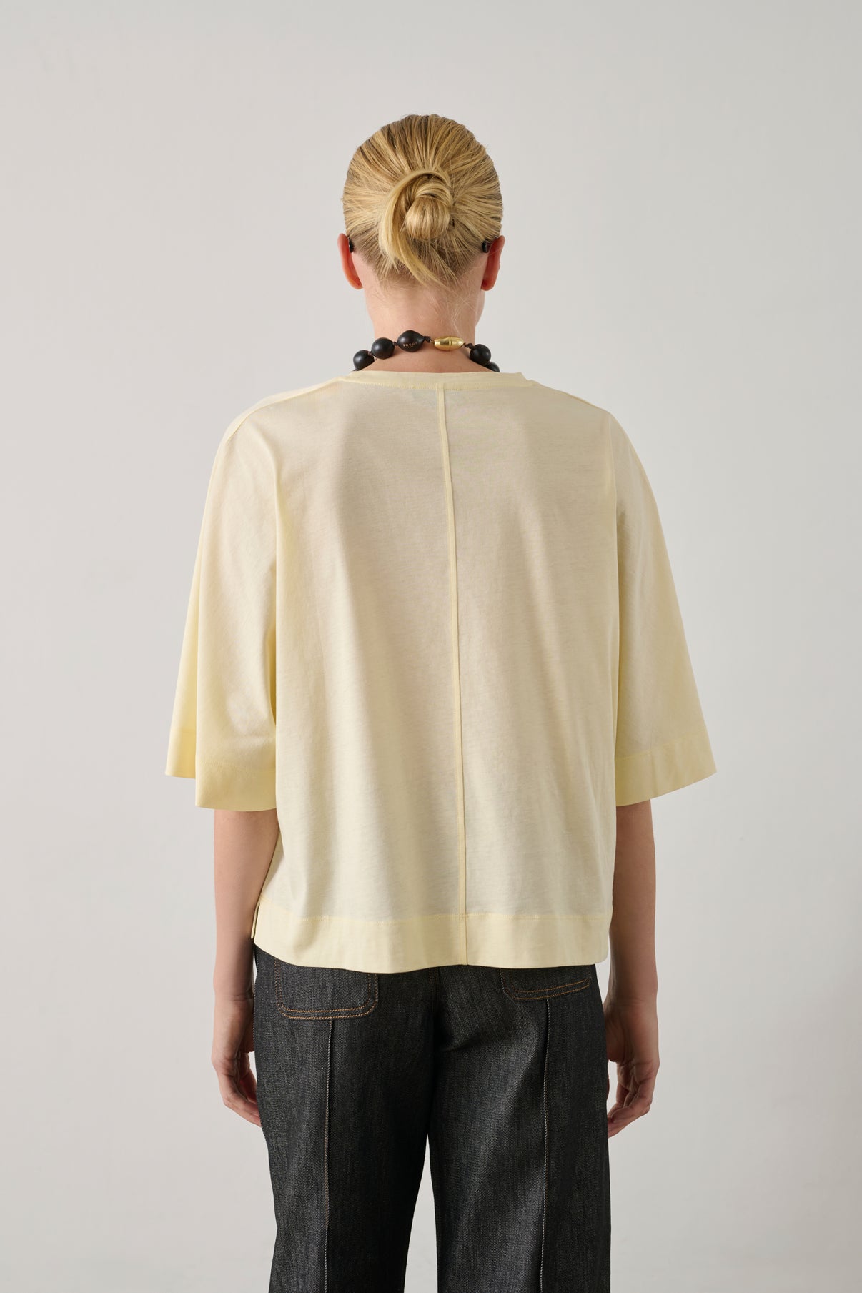 Tee-Shirt Helsinki - Jaune Pâle - Coton - Femme vue 3