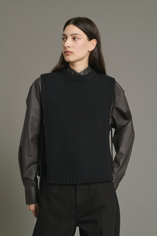 Jersey Uzel - Negro - Lana - Mujer