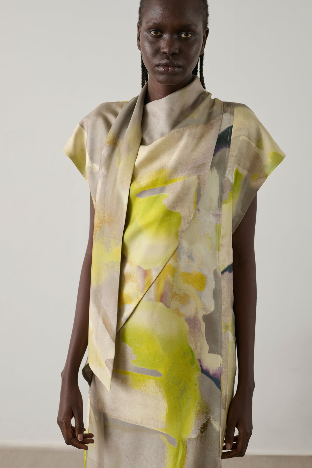 Vestido Iberis - Amarillo - Seda - Mujer vue 2
