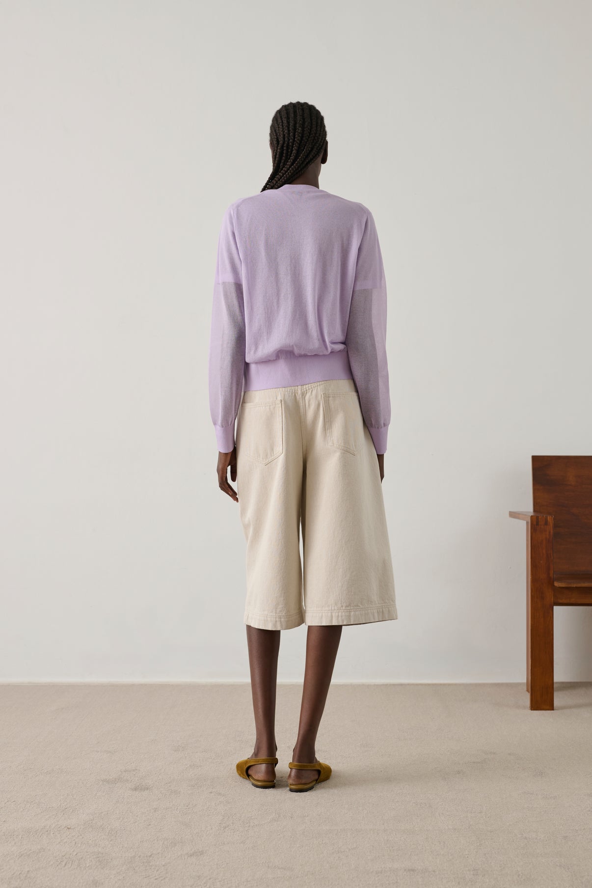 Bermuda Francis - Blanc Grès - Coton - Femme vue 4
