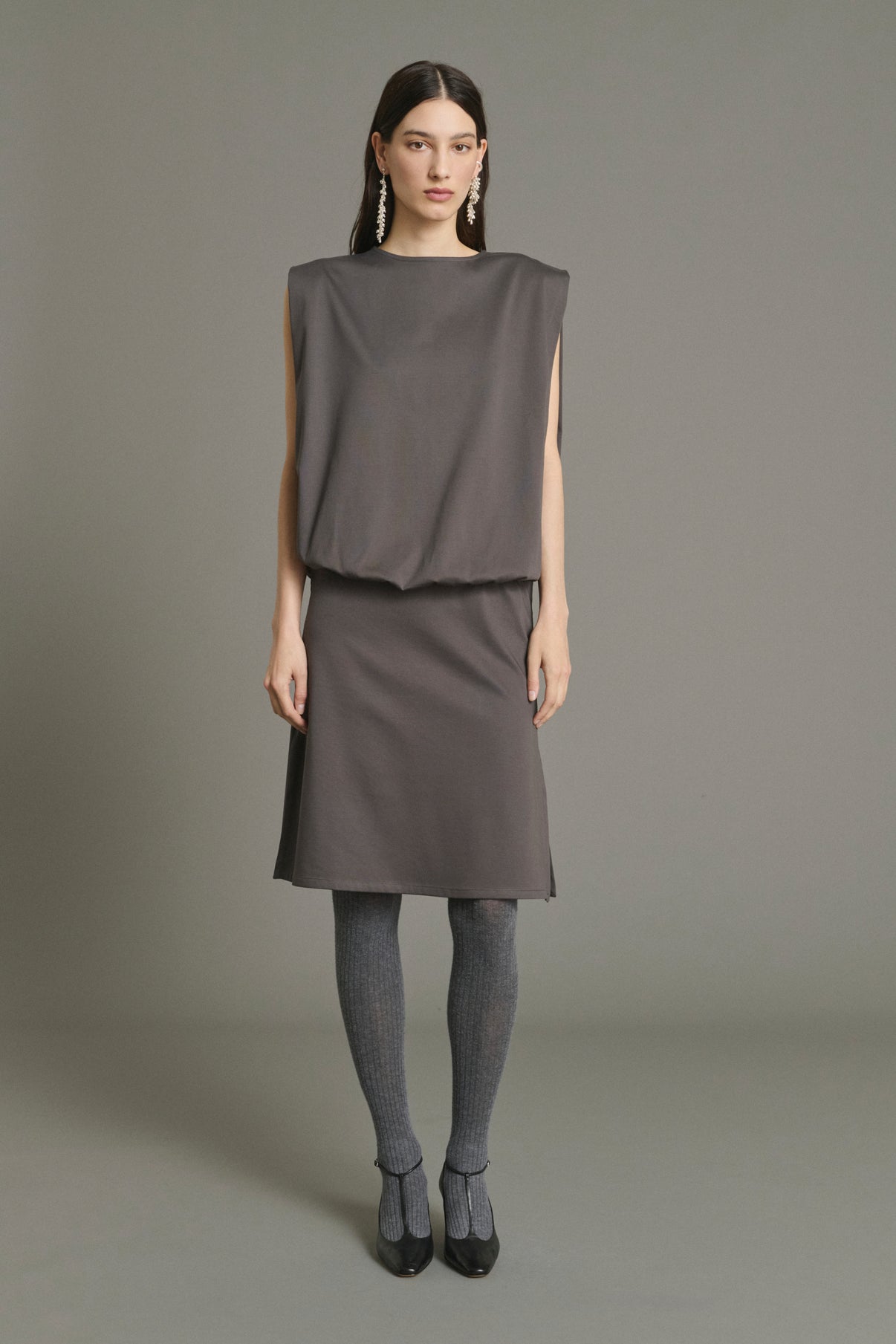 Robe Jolene - Ardoise - Coton - Femme vue 1