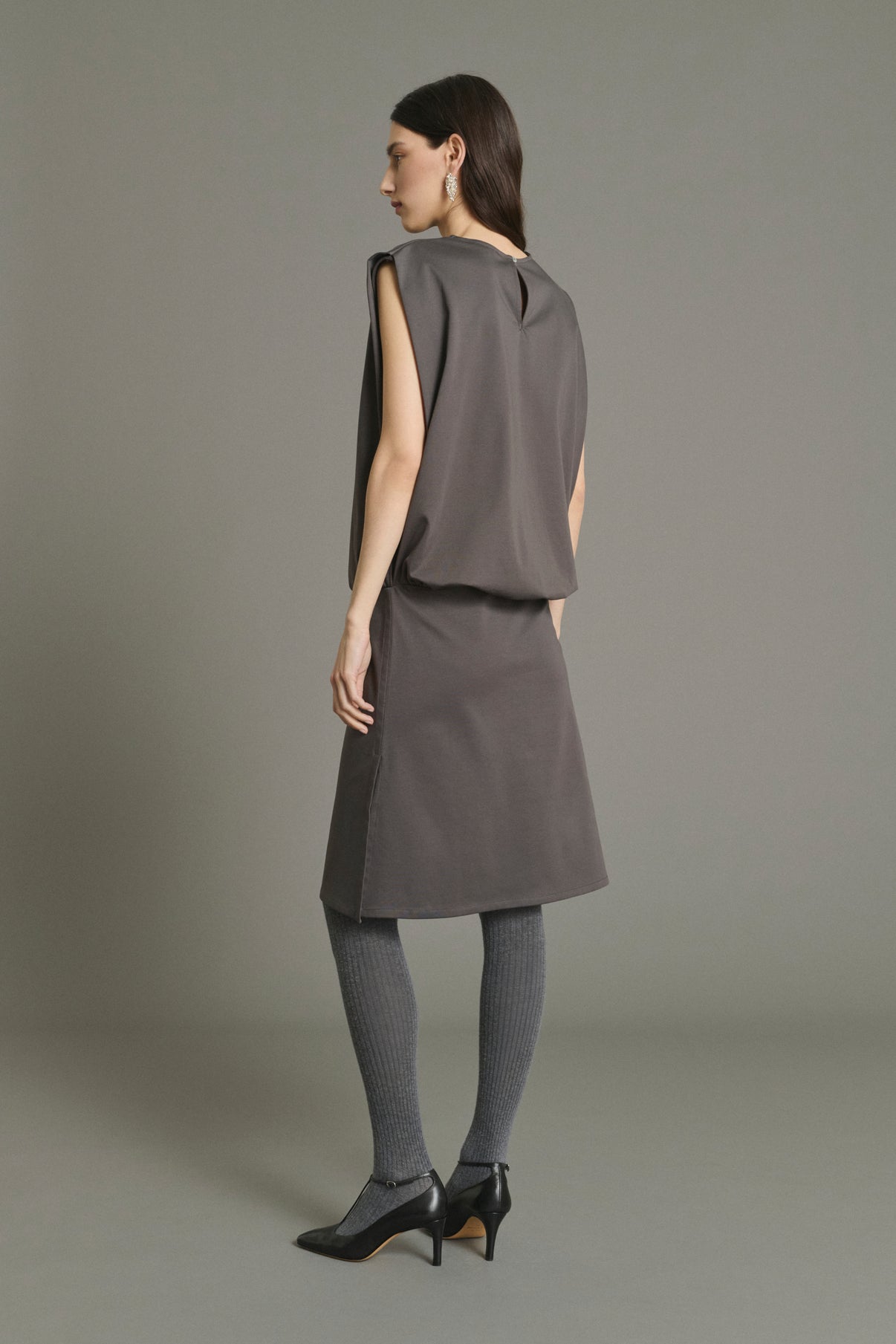 Robe Jolene - Ardoise - Coton - Femme vue 2