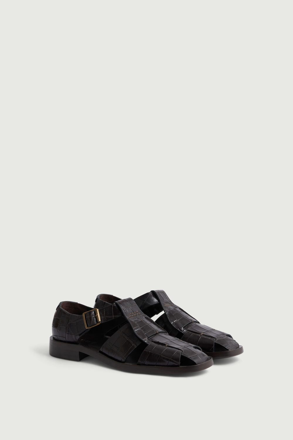Sandales Velika - Marron Foncé - Cuir - Femme