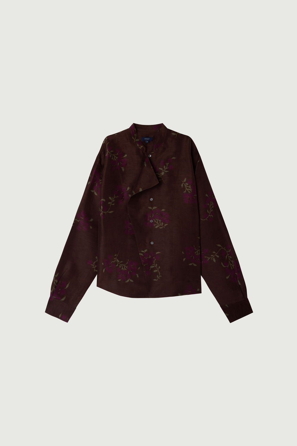 blusa Hampton - Marrón/Violeta - Lino - Mujer vue 6