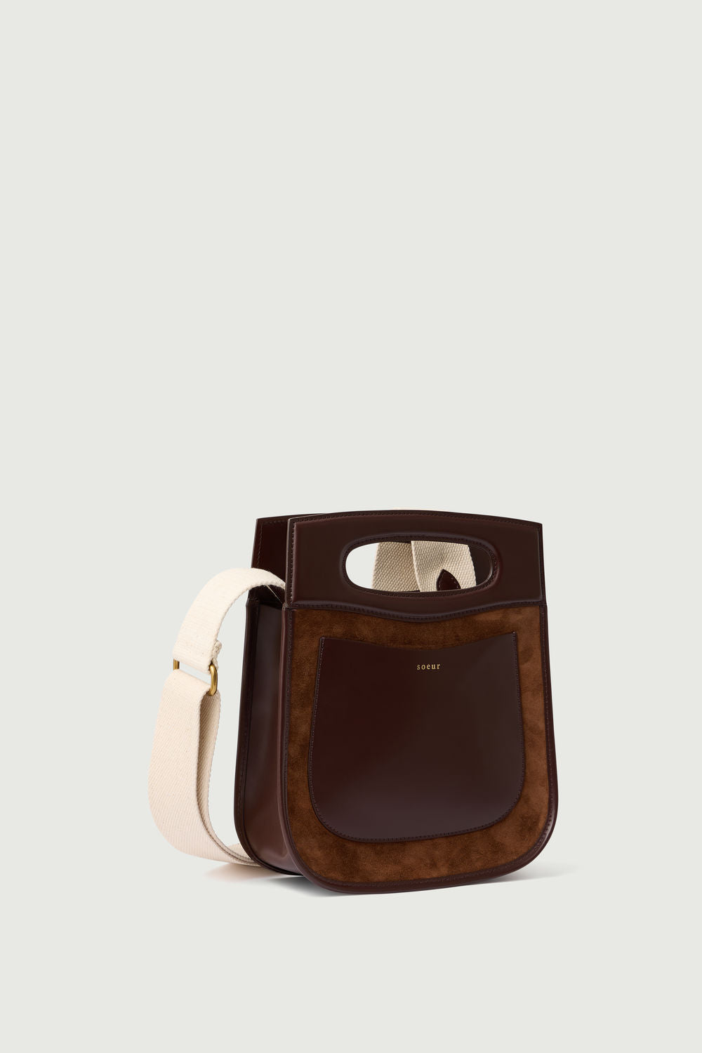 Sac Cheri - Chocolat - Cuir - Femme vue 2