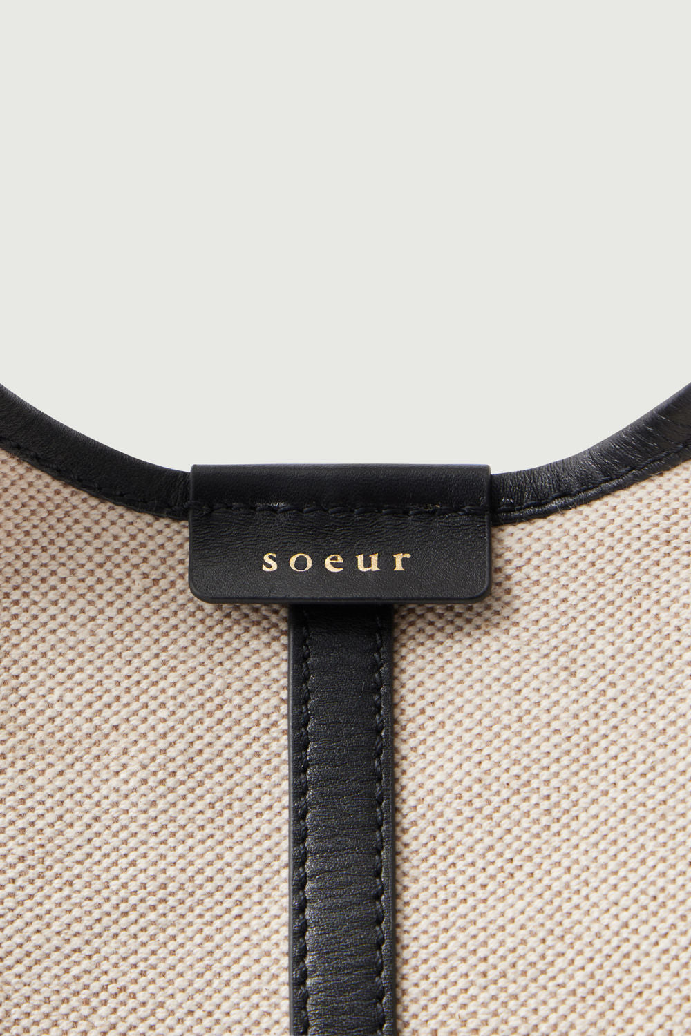 Cabas Douce - Écru/Noir - Cuir - Femme vue 4