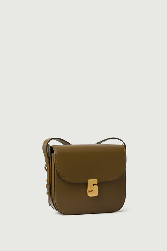 Sac Bellissima Mini - Kaki Doré - Cuir - Femme